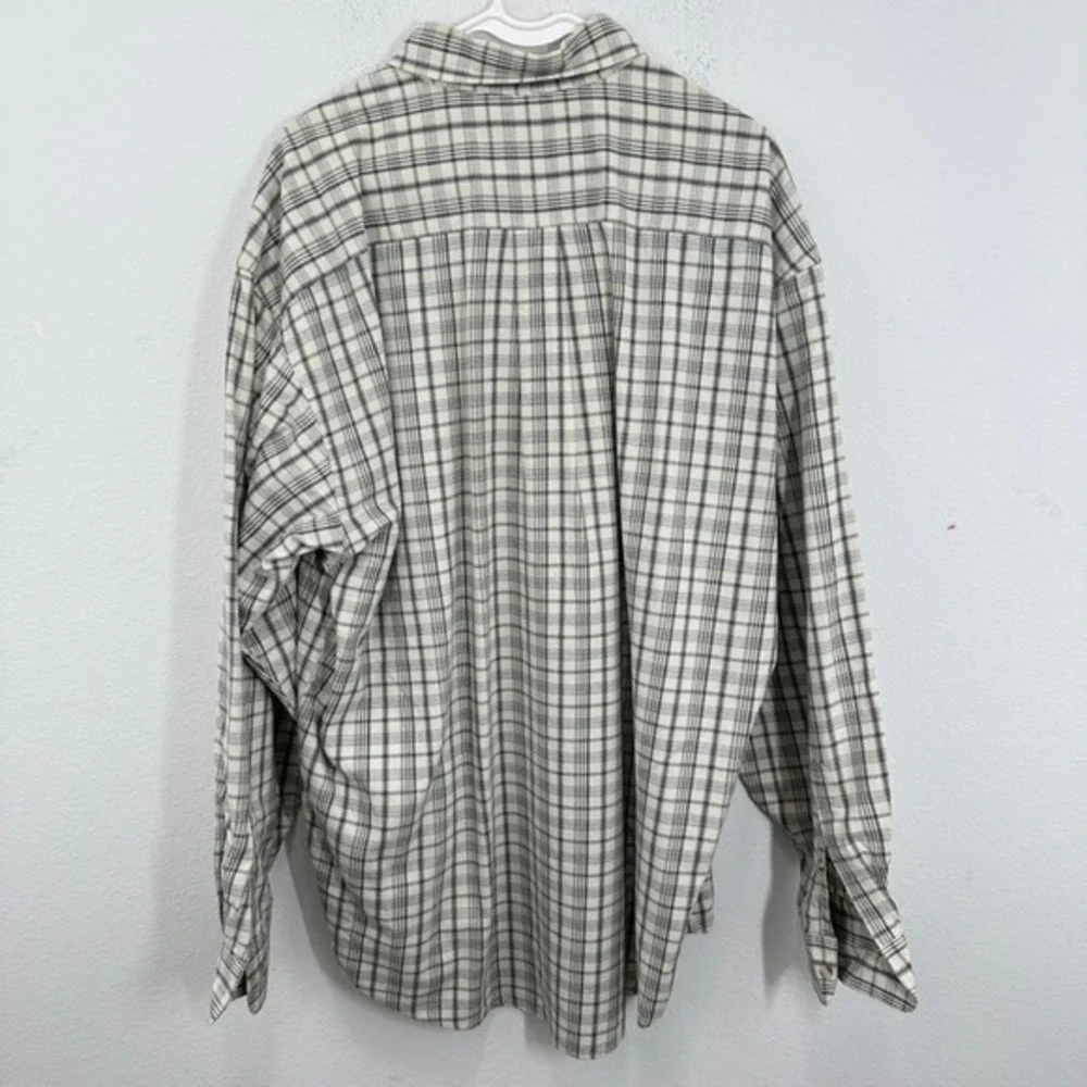 Banana Republic Men's Long Sleeve Grey Plaid Button Down Shirt Casual‎ Workwear